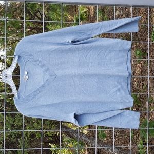 GAP Light Blue V-Neck Sweater for Women